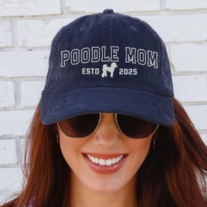 Poodle Dog Mom Corduroy Embroidered Hat, Custom Poodle Dog Dad Cap, Poodle Dog Lover Gift, Dog Mom Gift, Embroidery Pet Owner Birthday Gift