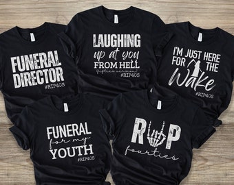 Funny 50th Birthday Shirt, Rip 40s Funeral for My Youth Tee, Over the Hill Joke Crewneck, Group Matching Bday Tshirt, Fiftieth Birthday Gift