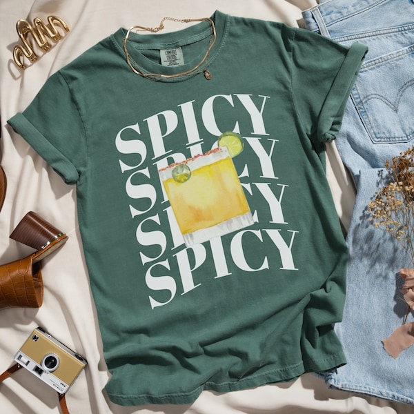 Cinco de Mayo Shirt, Spicy Marg Tshirt, Comfort Colors Bartender Gift, Margarita Lover Crewneck, Group Matching Tequila Shirt, Cocktail Top