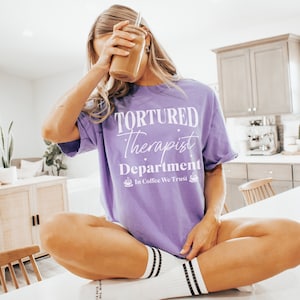 Tortured Therapist Department T-Shirt, Funny Therapist Gift, Mental Health Shirt, School Psychologist Tee, Therapy Era Counselor Crewneck