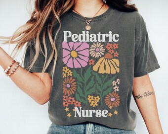 Pediatric Nurse Shirt, Comfort Colors Peds Nurse Crewneck, Pediatric ICU Nurse Tshirt, PICU Nurse Gift, PCICU Nursing Tee Emergency Peds Top