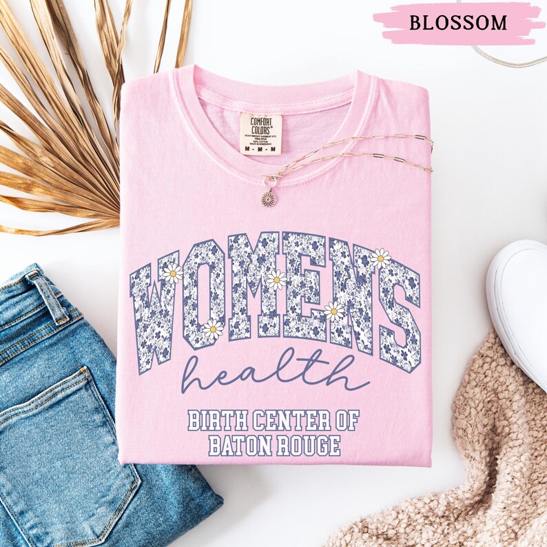 Custom Toile Womens Health Shirt, Comfort Color Floral OB GYN Crewneck ...
