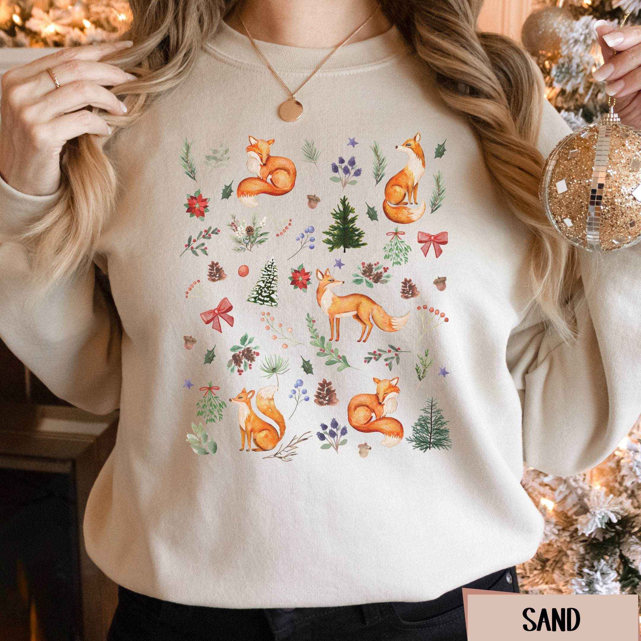 Damen Fleece Weihnachts Sweatshirt Xmas