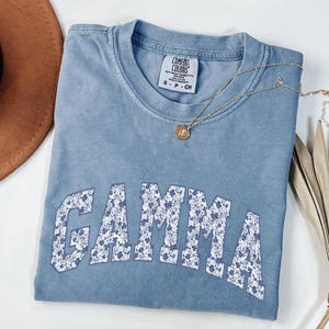 Toile Gamma Shirt, Comfort Colors Gamma Crewneck, Grand Millennial New Gamma Tee, Floral Mothers Day Gift, Coquette Promoted to Gamma Shirt