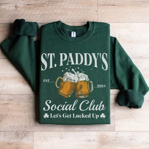 Saint Patricks Day Drinking Team Sweatshirt, Shamrock Crewneck, Irish St Paddys Pub Crawl Top, Group Matching Beer Lover Shirt Bartender Tee