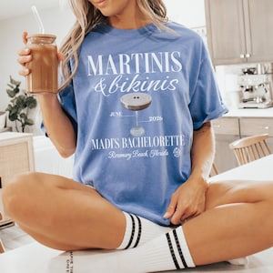 Camiseta «Espresso Martinis y Bikinis», Sudadera Comfort Colors para despedida de soltera con temática de bebidas alcohólicas, Regalo para damas de honor amantes del café, Camiseta para la fiesta nupcial