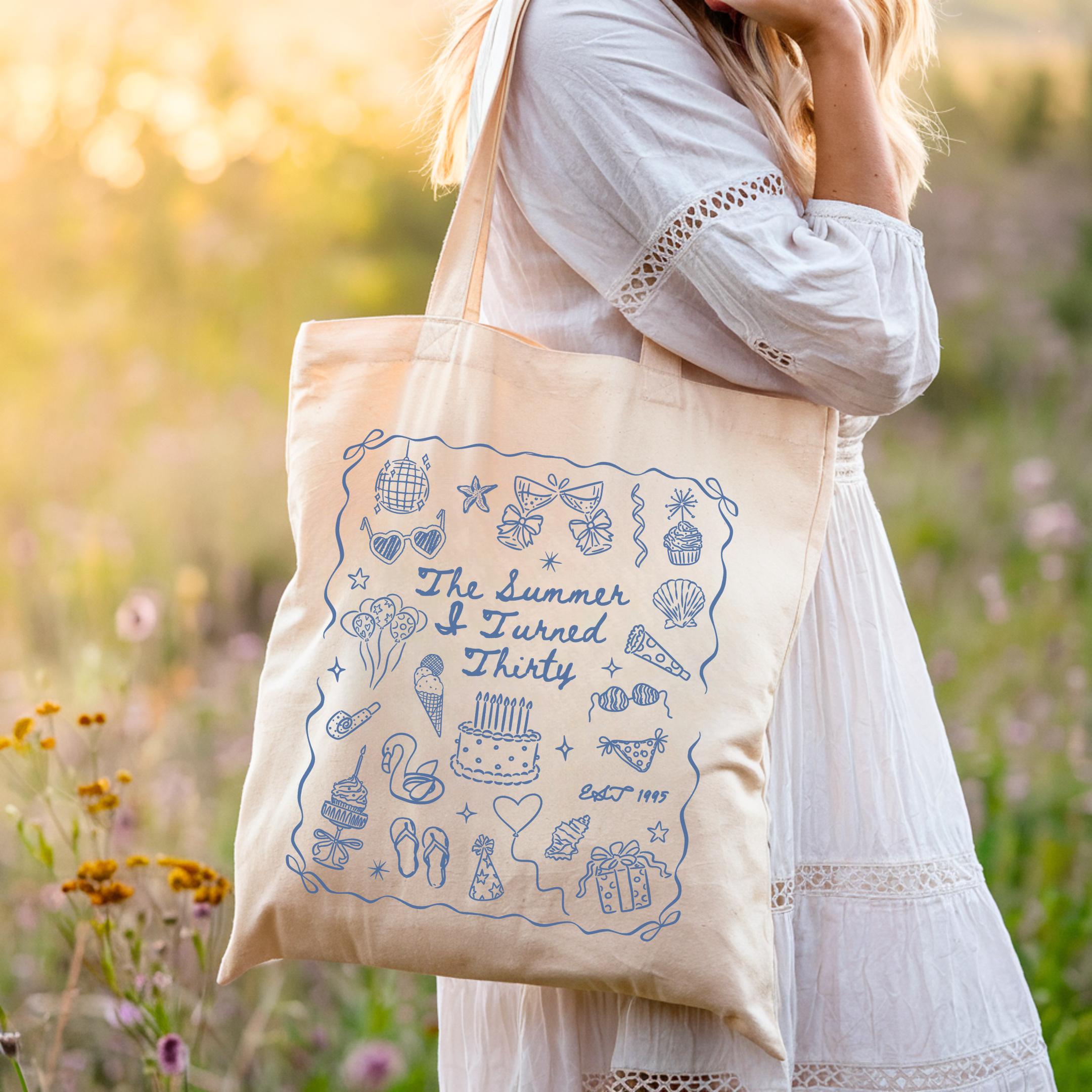 ベ*ド様 foremost bds tote bag 30th csf Custom 30th Birthday Tote Bag, Summer I Turned Thirty Beach