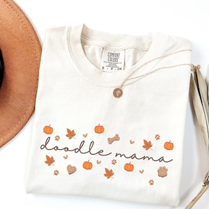 Fall Doodle Mama Shirt, Comfort Colors Golden Doodle Crewneck, Halloween Dog Mom Tee, Spooky Season New Dog Owner Gift, Cozy Dog Lover Gift