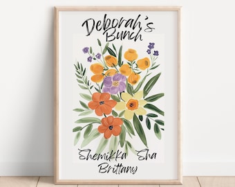 Mothers Day Flower Print | Personalized Gift | Gifts for Her | Gifts for Mom | Mama Gift | Personalized Gift for Her