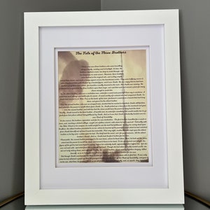 Tale of the 3 brothers Print at home wall art. Nursery, Living room, kids bedroom.  Deathly Hallows High resolution