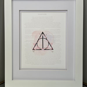Tale of the 3 brothers Print at home wall art. Nursery, Living room, kids bedroom.  Deathly Hallows