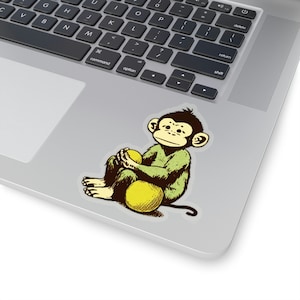 Cute Monkey sticker For Laptop sticker For Animal Lovers Sticker Chimp Sticker For Her