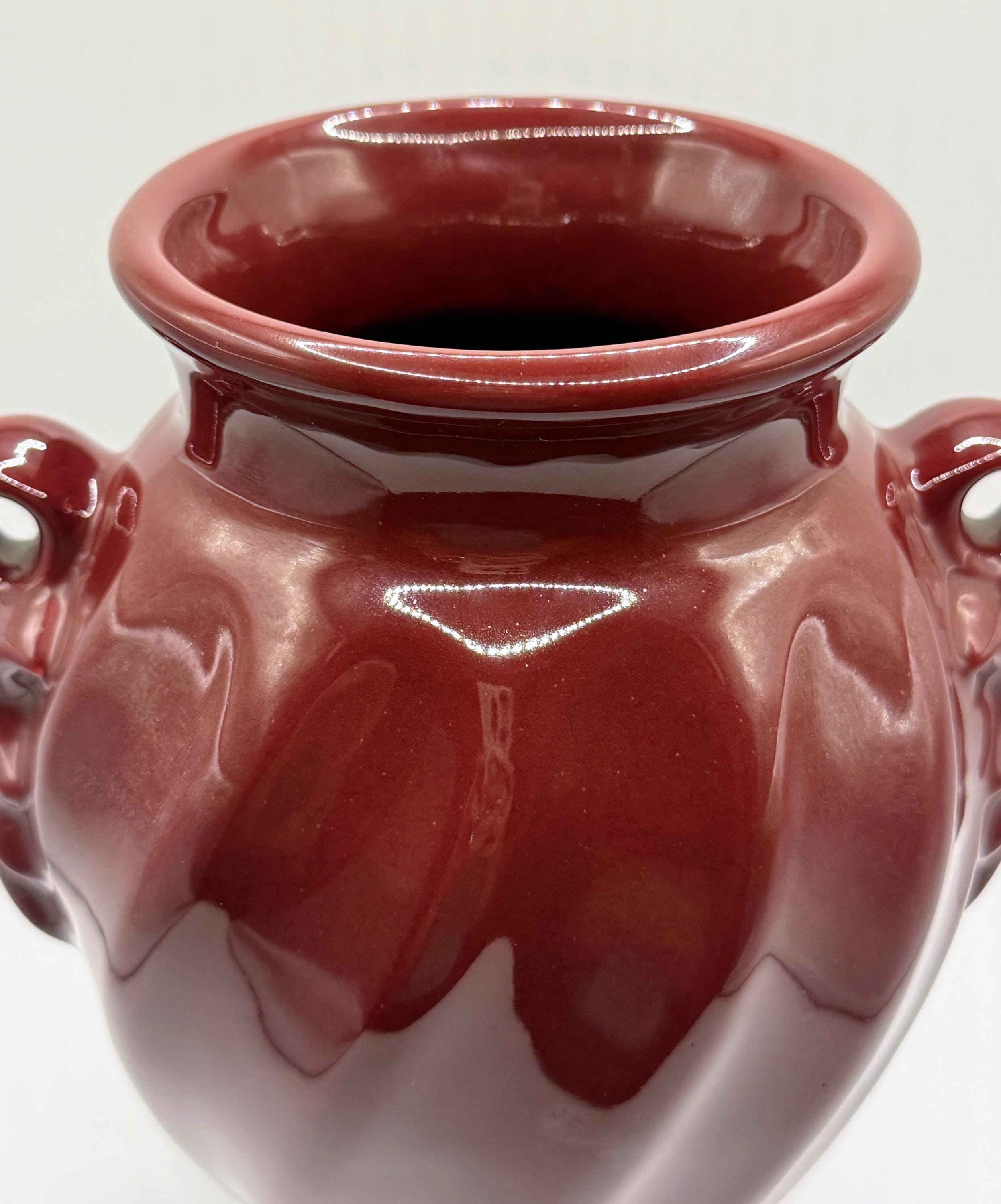 Ceramic vase burgundy vintage - Etsy 日本