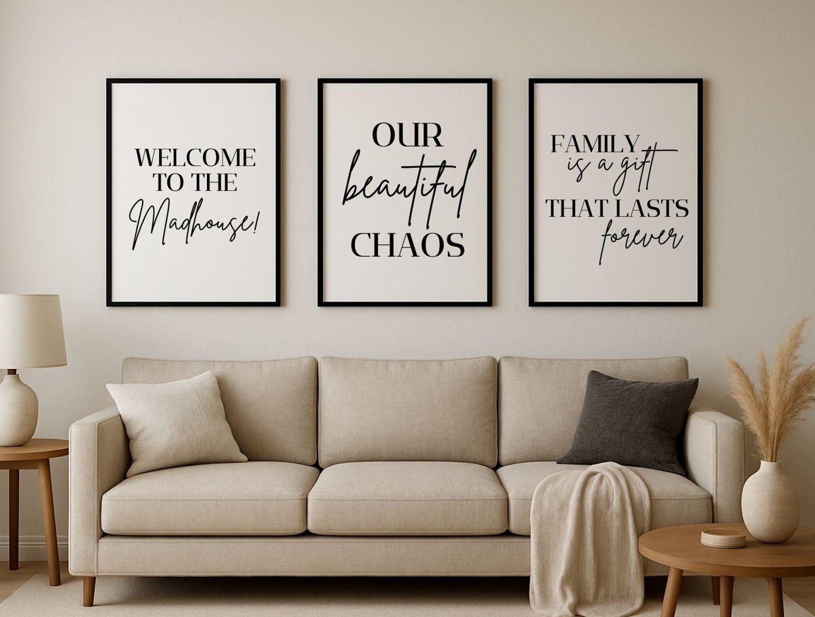 Family Quote Wall Art | Set of 9 Printable Home Decor Prints | Digital ...
