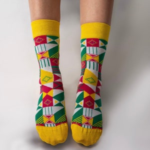 Yellow Geometric Unisex Socks