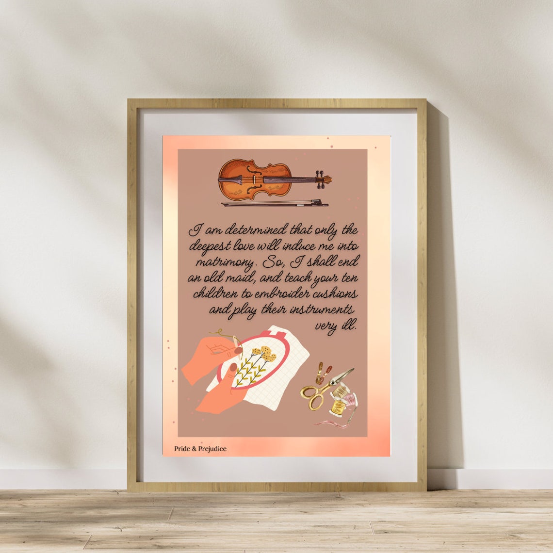 Pride & Prejudice Poster; Pride and Prejudice Character Chart; Jane