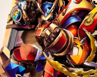 Susanoomon 3D Shadowbox - Hand-crafted Digimon Card Art (SlabMag display case included)