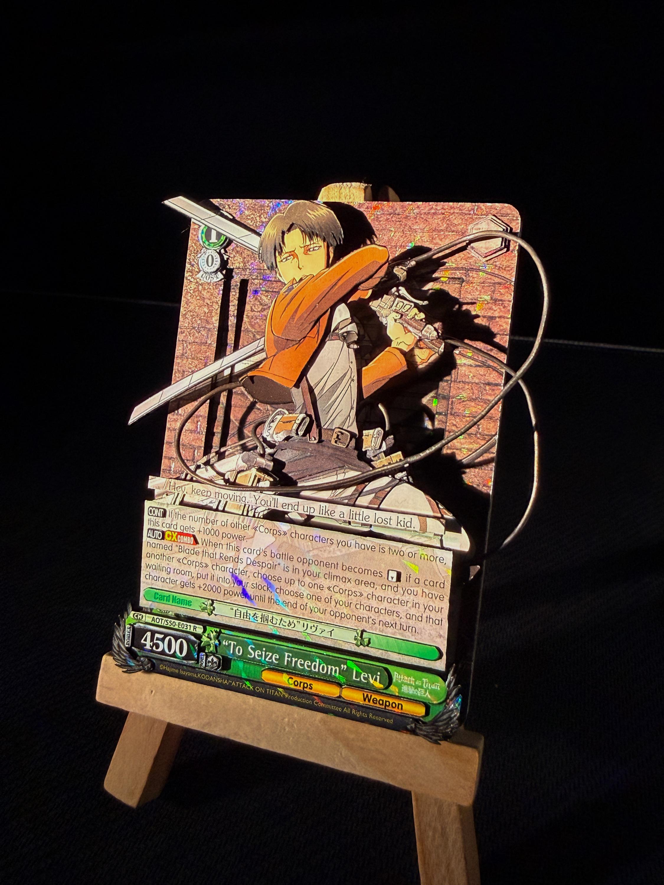 3D Attack on Titan Trading Card (