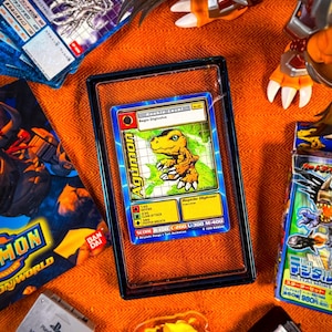 Unieke handgemaakte 3D Agumon Digimon-kaart
