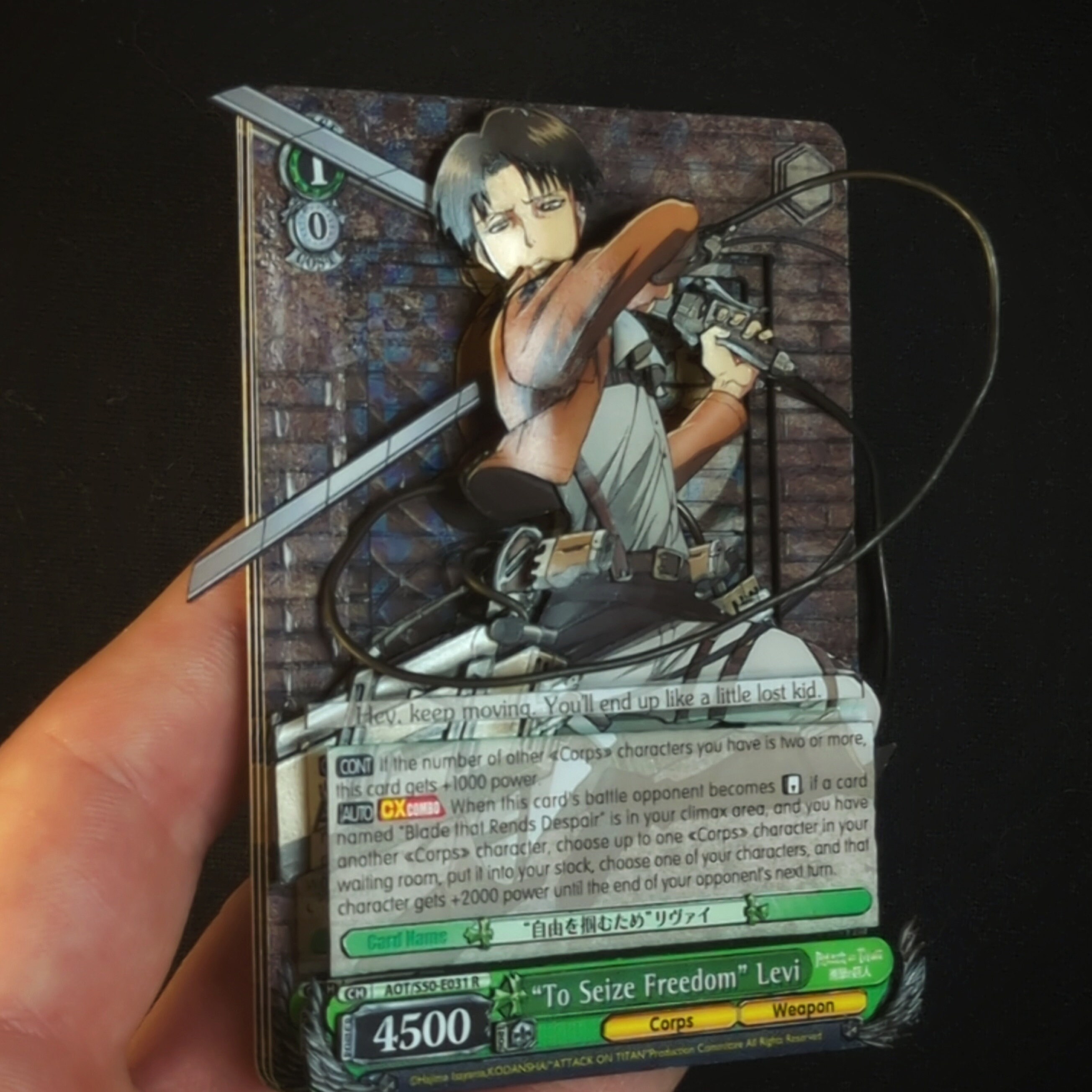 3D Attack on Titan Trading Card (