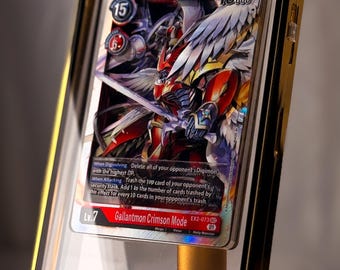 Gallantmon Crimson Mode 3D Trading Card - Hand-crafted Digimon Card Art