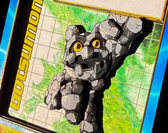 Gotsumon - Vintage Digimon Trading Card Alter (minimalist)