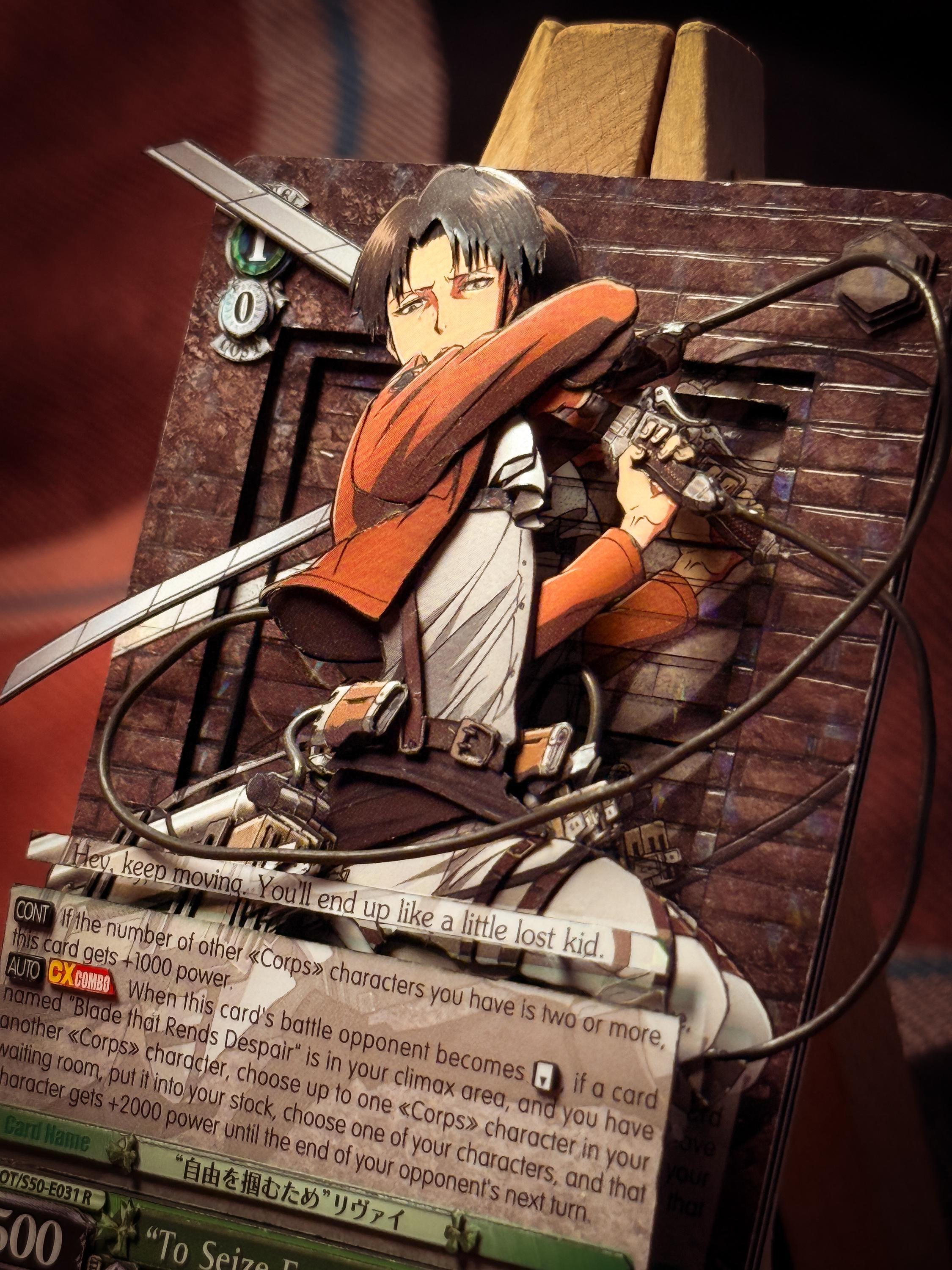 3D Attack on Titan Trading Card (