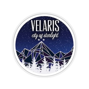 ACOTAR Sticker, A Court of Thorns and Roses, Velaris Insignia, Night Court Symbol, SJ Maas