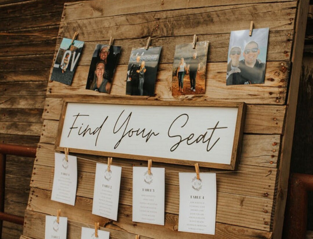 Custom Wedding Seating Chart Sign - Etsy UK