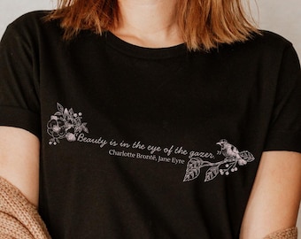 Jane Eyre T-Shirt, viktorianische gotische Literatur, literarisches Geschenk, dunkles Acedemia Buch-Liebhaber-T-Shirt, englisches Major-T-Shirt, klassisches Bücherwurm-T-Shirt