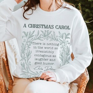Charles Dickens Sweatshirt, A Christmas Carol Sweatshirt, Classic Literature Crewneck, Cute Bookish Gift, Literary Shirt, Victorian Book,