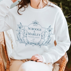 A Christmas Carol Sweatshirt, Scrooge and Marley Crewneck, Charles Dickens Pullover, Classic Literature, Literary Shirt, Victorian Book,