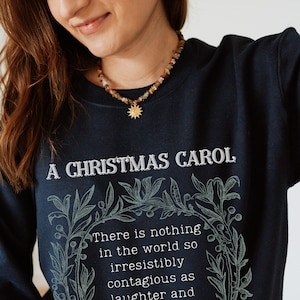 Victorian Bookish Sweatshirt, A Christmas Carol, Charles Dickens Sweatshirt, Classic Literature Crewneck, Cute Book Gift, Literary Shirt,
