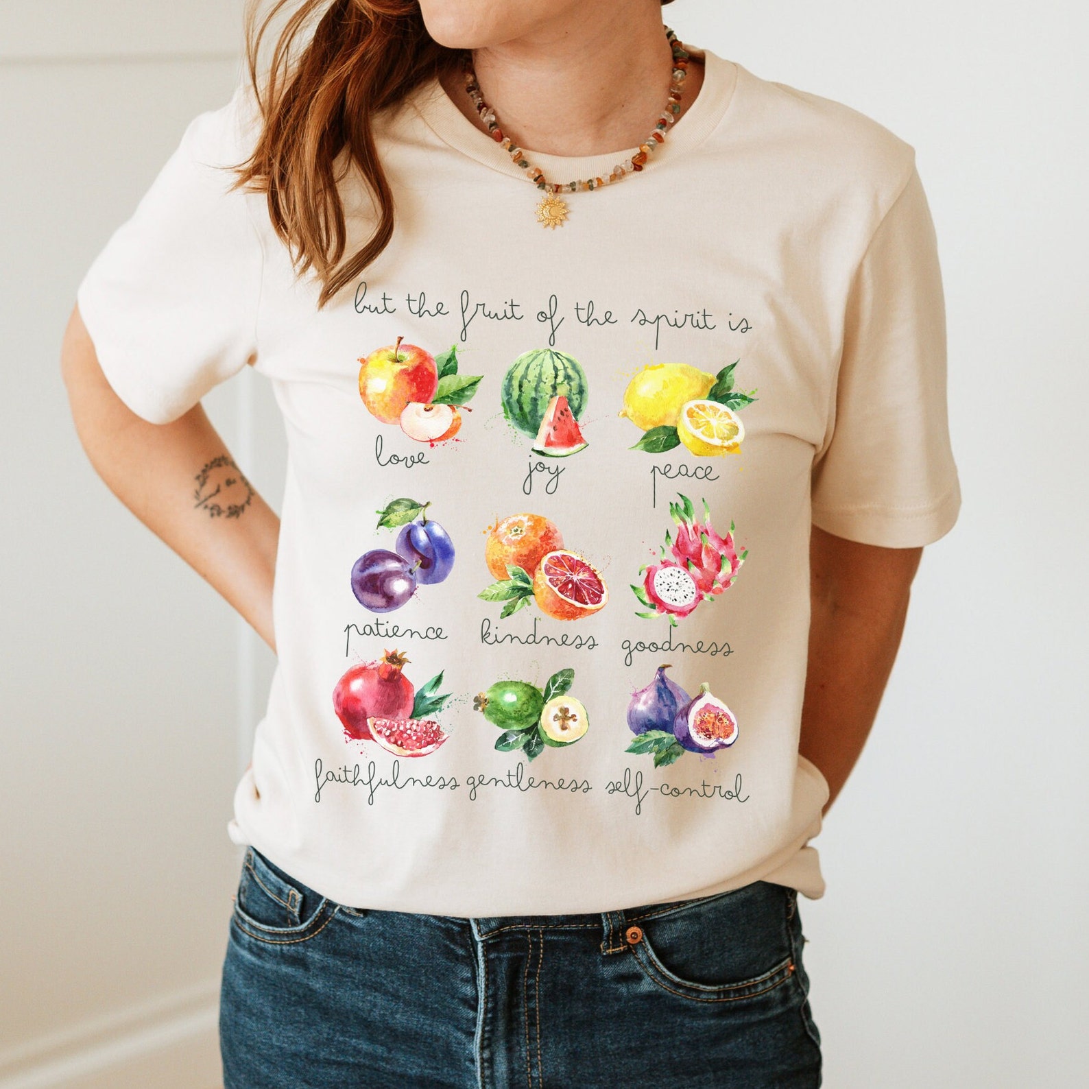 Fruits of the Spirit Tee Shirt, Bible Verse, Christian Woman Shirts ...