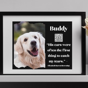 Pet Loss Gift | Pet Memorial | Dog Loss | Cat Loss | Animal Loss | Pet Memory | Pet Printable | QR Code Pet Sound Audio