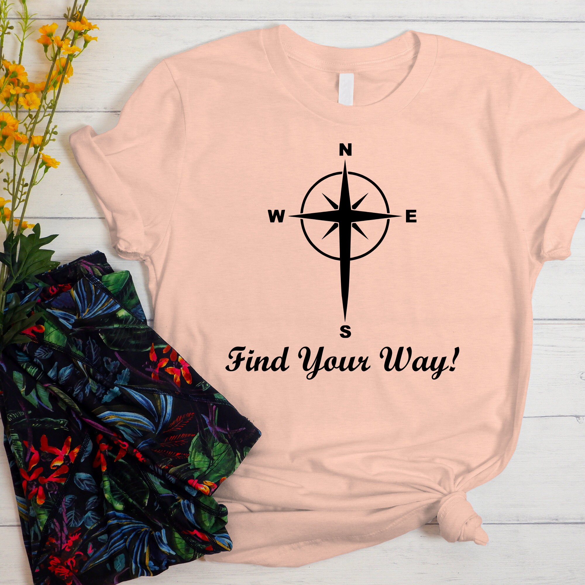 Find Your Way Cross Compass T-shirt Inspirational Christmas - Etsy