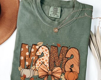 Comfort Colors® Fall Mama T-Shirt: 100% Cotton Halloween Tee S–4XL