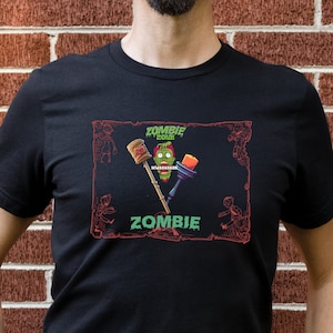 Zombie T-Shirt - Creepy Comic Print - Vibrant Undead Design - Halloween Costume - Horror Tee for Zombie Fans -  Zombie Fan Gift Idea