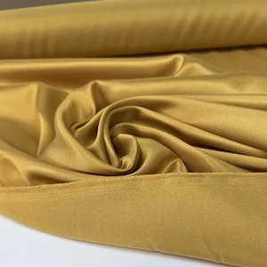 Shades of yellow Plain Twill Fabric - Woven - Italian Designer Fabric - Dress / Blouse, Lining Fabric - Fabric by Yard