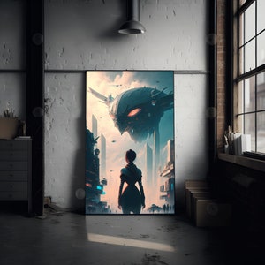 Sci-fi Poster Wall Art Office Poster Art Print Living Room Prints Gaming Room Decoration Digital Download Futuristic Sci Fi Wall Decor