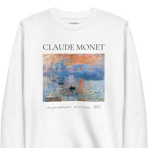 Claude Monet Sweatshirt Adult, Impression, Sunrise, Unisex Premium Sweatshirt | Claude Monet Sweater, Monet Art Tee, Art Lover Gift