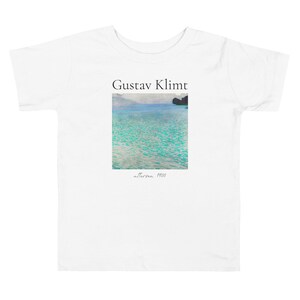 Klimt T Shirt Toddler (2T-5T), Attersee, Kids Art T-Shirt | Gustav Klimt Shirt, Fine Art T-shirt, Art Lover Gift, Toddler Art Tee