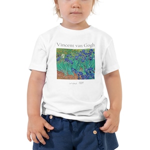 Van Gogh T Shirt Toddler (2T-5T), Irises, Kids Art T-Shirt | Van Gogh Irises, Vincent van Gogh Shirt, Art Lover Gift, Toddler Art Tee