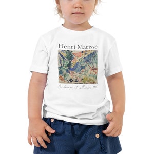Matisse T Shirt Toddler (2T-5T), Landscape at Collioure, Kids Art T-Shirt | Henri Matisse Shirt, Art Lover Gift, Toddler Art Tee