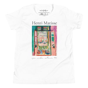 Matisse T Shirt Kids, Open Window, Collioure, Unisex Kids Art Tee | Henri Matisse Shirt, Art Student Shirt, Art Lover Gift, Teen Art T-Shirt
