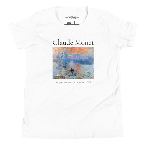 Monet T Shirt Kids, Impression, Sunrise, Unisex Kids Art Tee 
