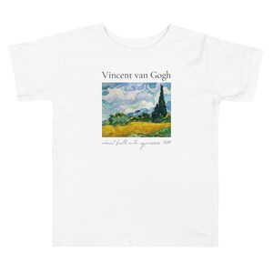 Van Gogh T Shirt Toddler (2T-5T), Wheat Field with Cypresses, Kids Art T-Shirt | Vincent van Gogh Shirt, Art Lover Gift, Toddler Art Tee