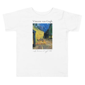 Van Gogh T Shirt Toddler (2T-5T), Cafe Terrace at Night, Kids Art T-Shirt | Vincent van Gogh Shirt, Art Lover Gift, Toddler Art Tee