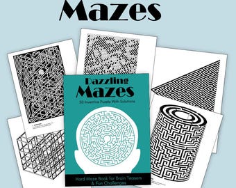Dazzling Mazes Activity Book – Extra Challenging Puzzle Game for Adults & Teens
