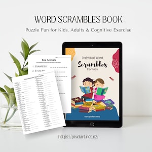 Word Scrambles Book: Brain Exercise for Adults & Kids